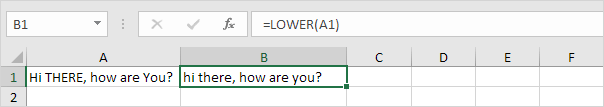 Lower Function in Excel
