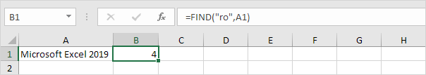 Find Function in Excel