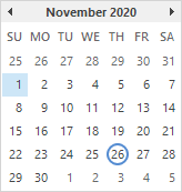 Calendar November 2020