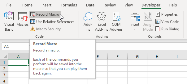 How to using Macro Recorder in Excel