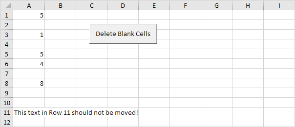 Delete Blank Cells in Excel VBA