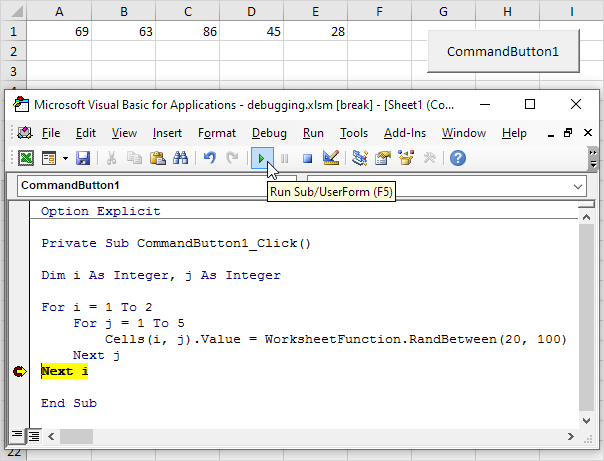 How To Use VBA Debugging In Excel