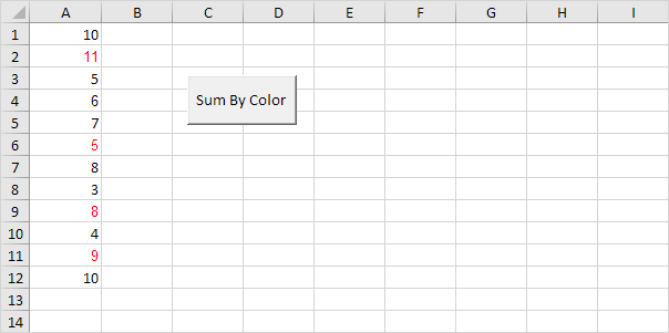 Sum by Color in Excel VBA