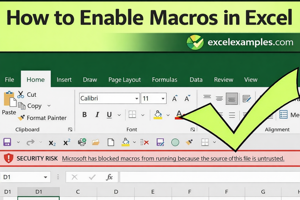 Enable Examples VBA - Excel Examples