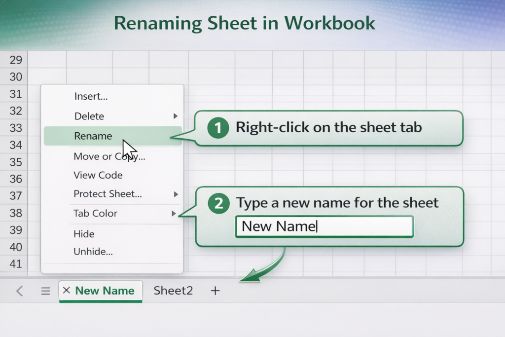 Renaming Sheet in Workbook