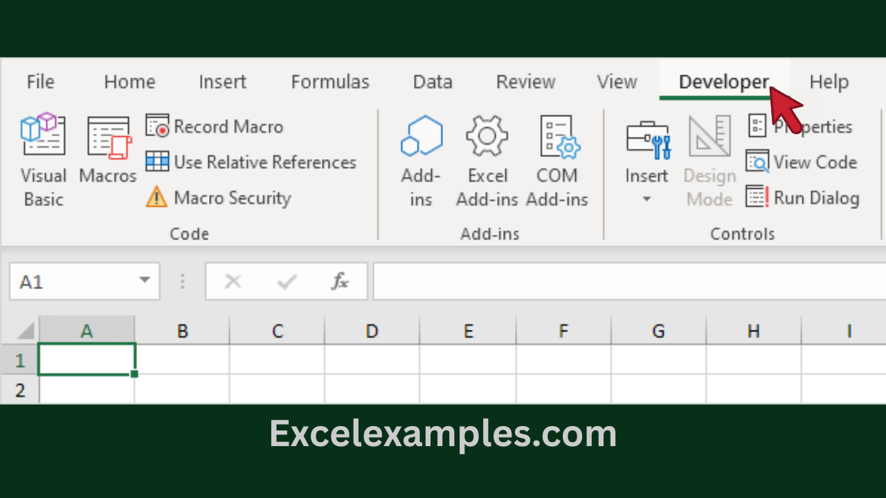 Developer Tab in Excel - Excel Examples