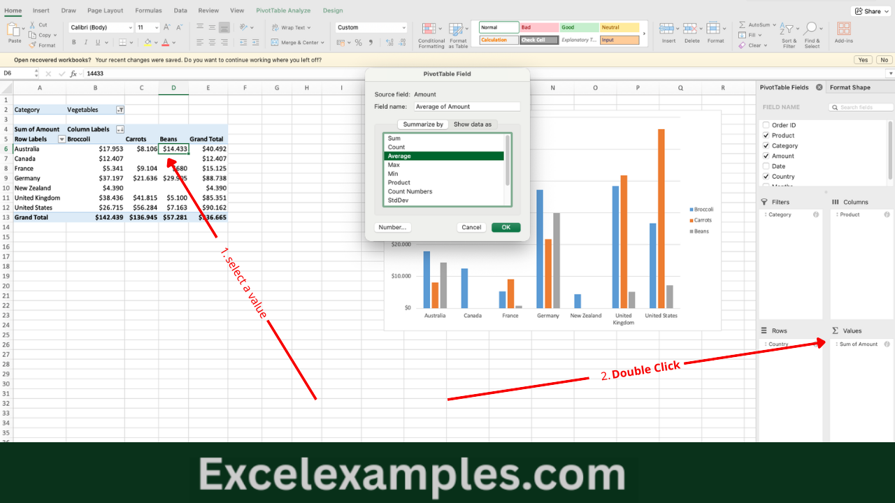 Changing the Calculation Method