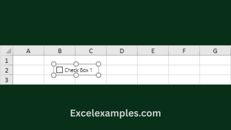 Checkbox in Excel - Excel Examples