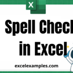 Spell Check in Excel