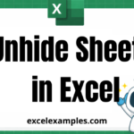 Unhide Sheets in Excel